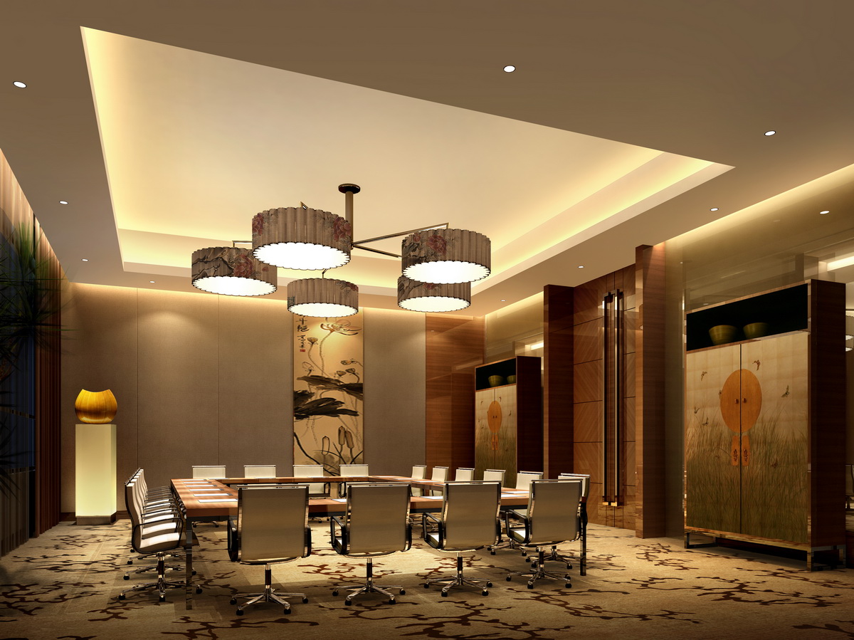 新中式酒楼室内装修全套施工图（附效果图）-餐饮空间装修-筑龙室内设计论坛
