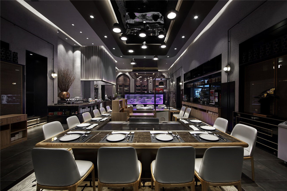 郑州塞纳河法式铁板烧餐厅装修公司设计案例