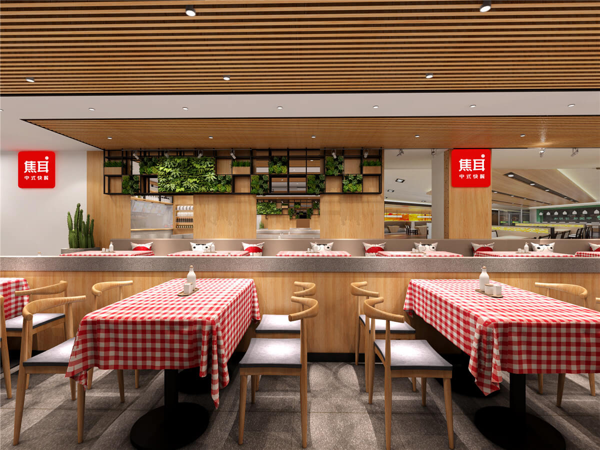 郑州焦耳中式连锁快餐厅装修公司设计案例