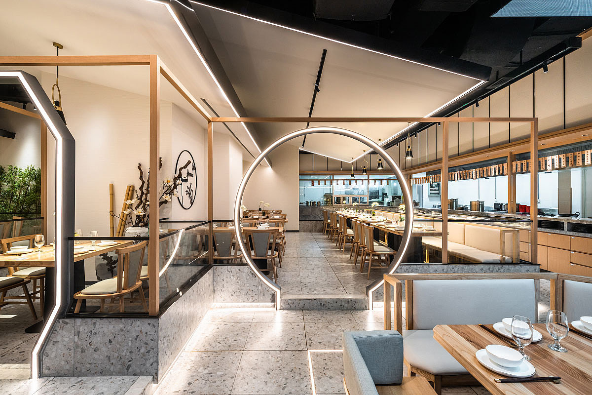 郑州新陶然中餐厅装修公司设计案例