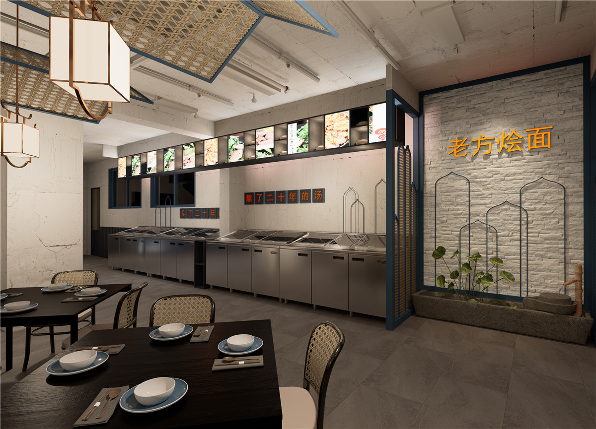 北京喜麻香牛肉面馆|空间|家装设计|Lankadec - 原创作品 - 站酷 (ZCOOL)