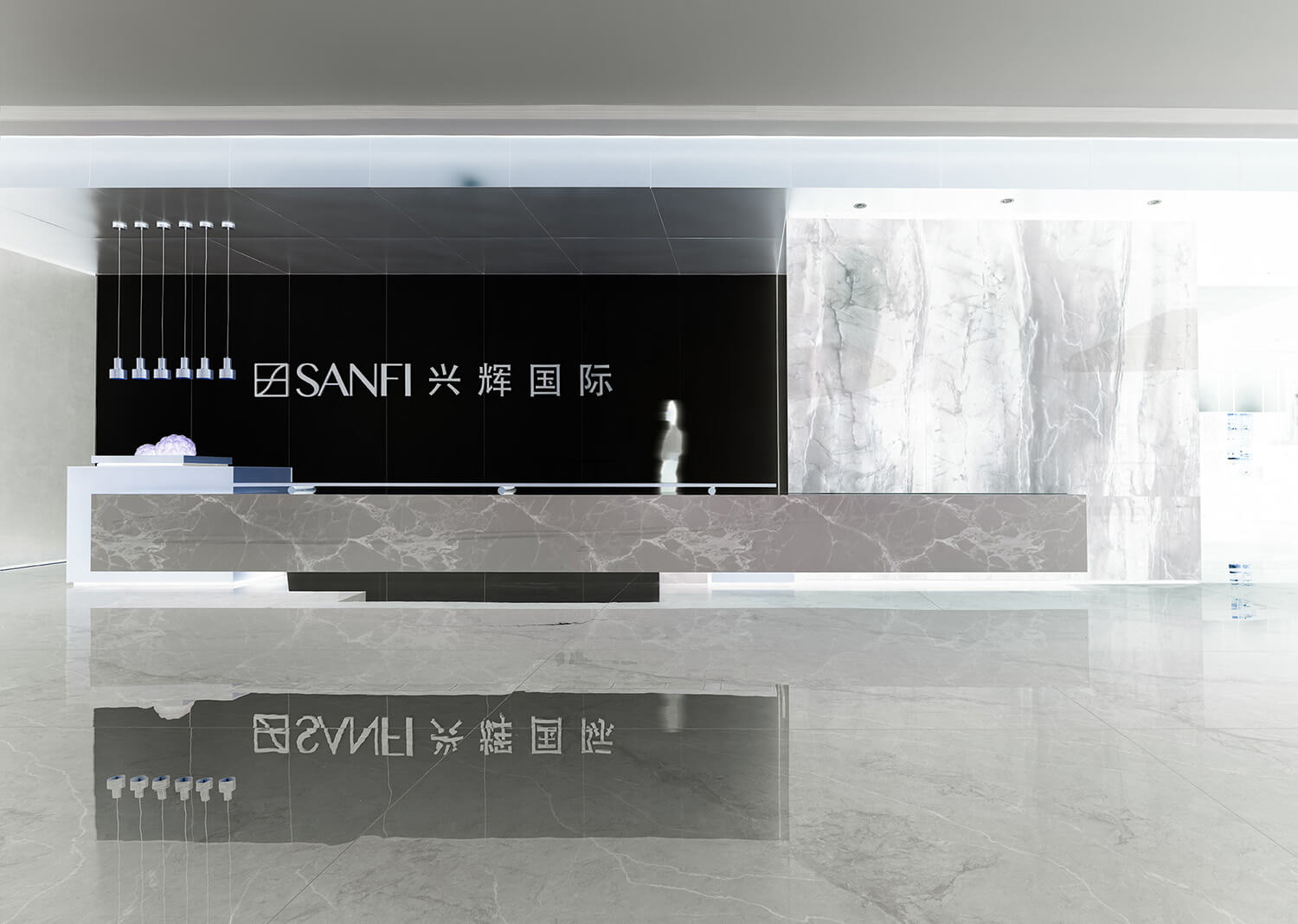 郑州集团办公室设计公司-兴辉国际总部展厅装修设计案例(图4)
