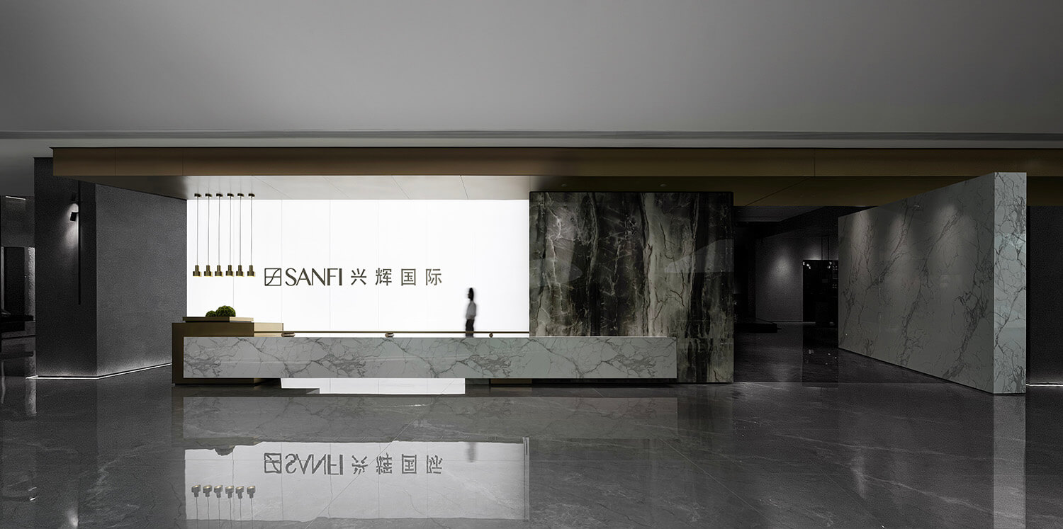 郑州集团办公室设计公司-兴辉国际总部展厅装修设计案例(图2)