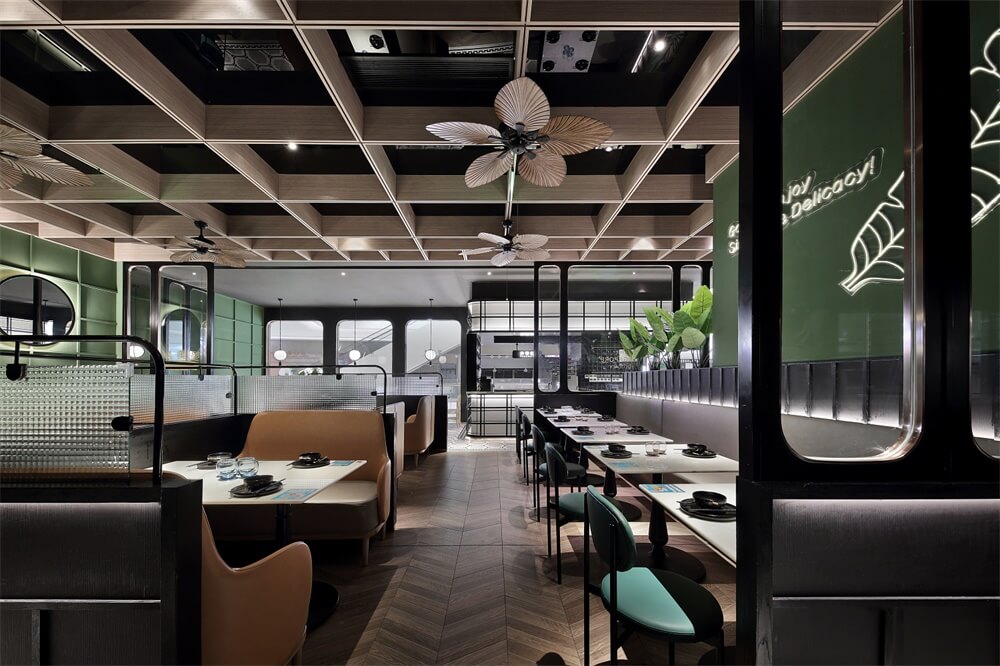 郑州特色餐厅设计公司—新加坡风情餐厅装修案例(图7)