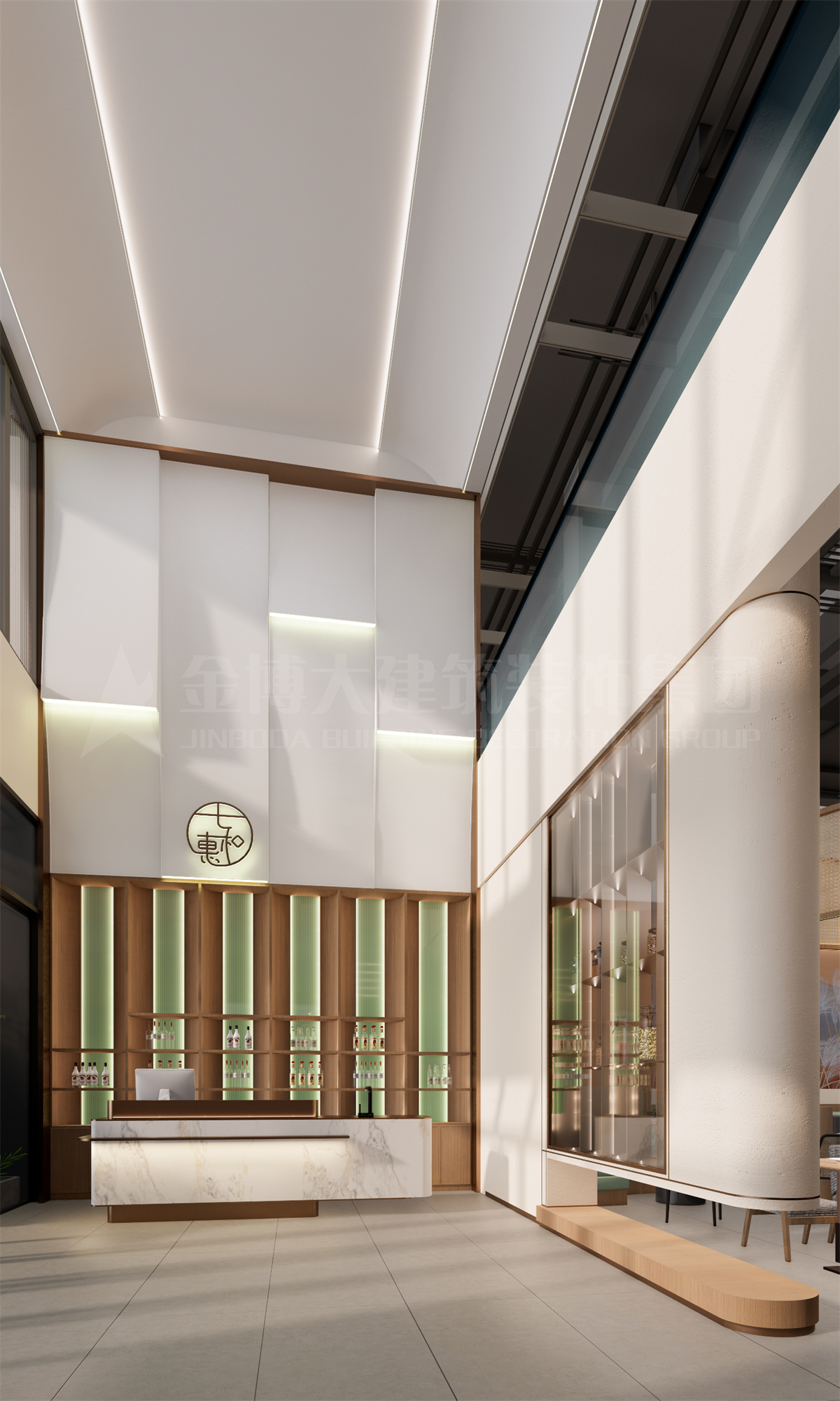 七和惠粤浙菜融合中餐厅装修设计案例 - 金博大建筑装饰集团公司