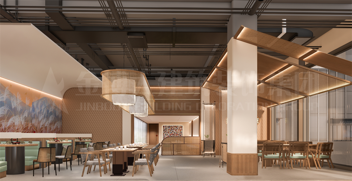 七和惠粤浙菜融合中餐厅装修设计案例 - 金博大建筑装饰集团公司