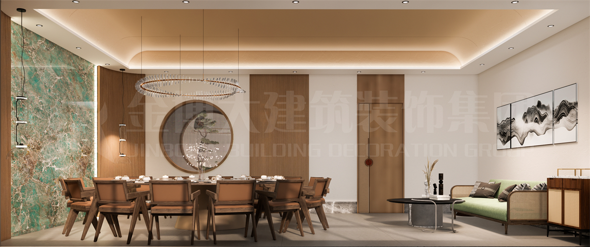 七和惠粤浙菜融合中餐厅装修设计案例 - 金博大建筑装饰集团公司