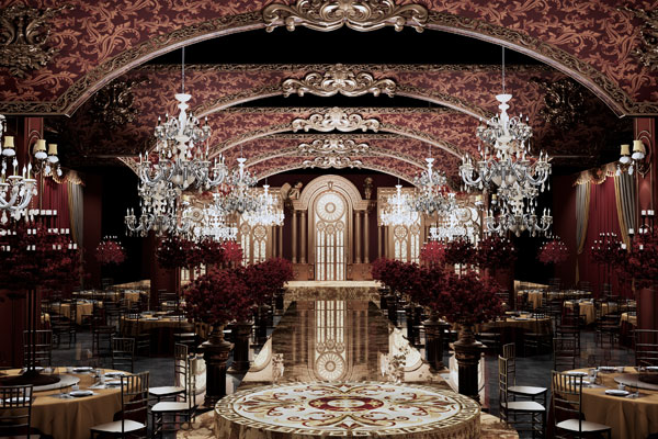欧式宫廷主题婚礼堂装修设计