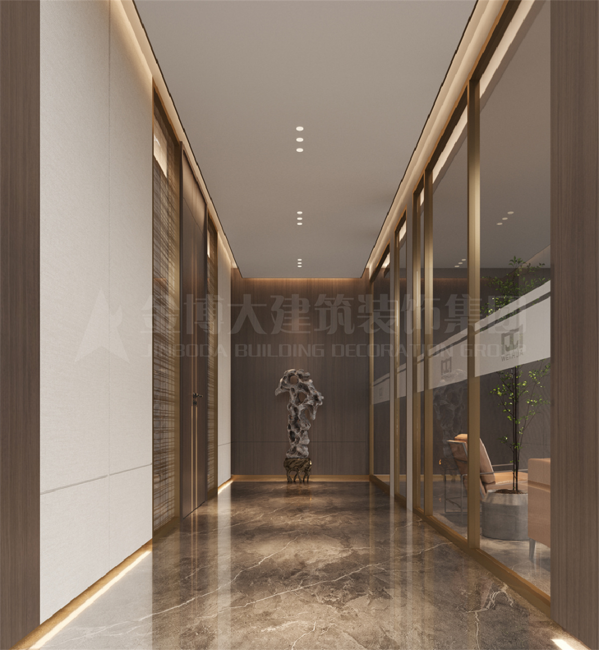 新乡卫华集团办公楼装修设计 - 金博大建筑装饰集团公司