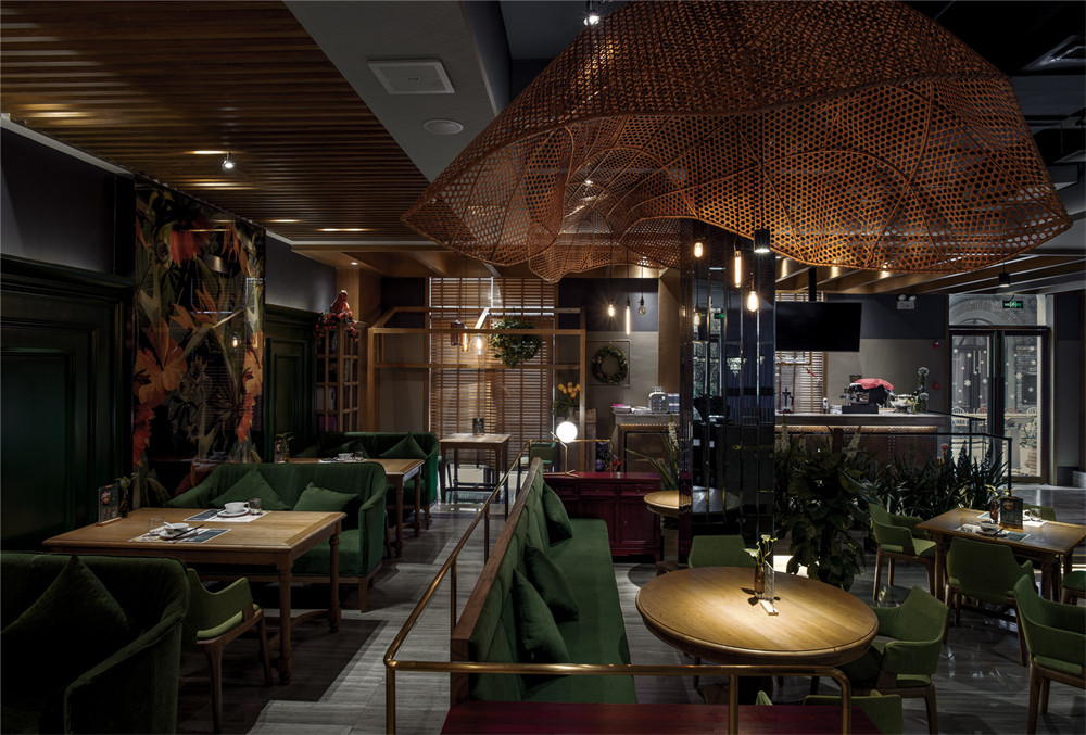 创意川菜与葡萄酒结合的拔萃音乐酒吧餐厅装修设计(图4)