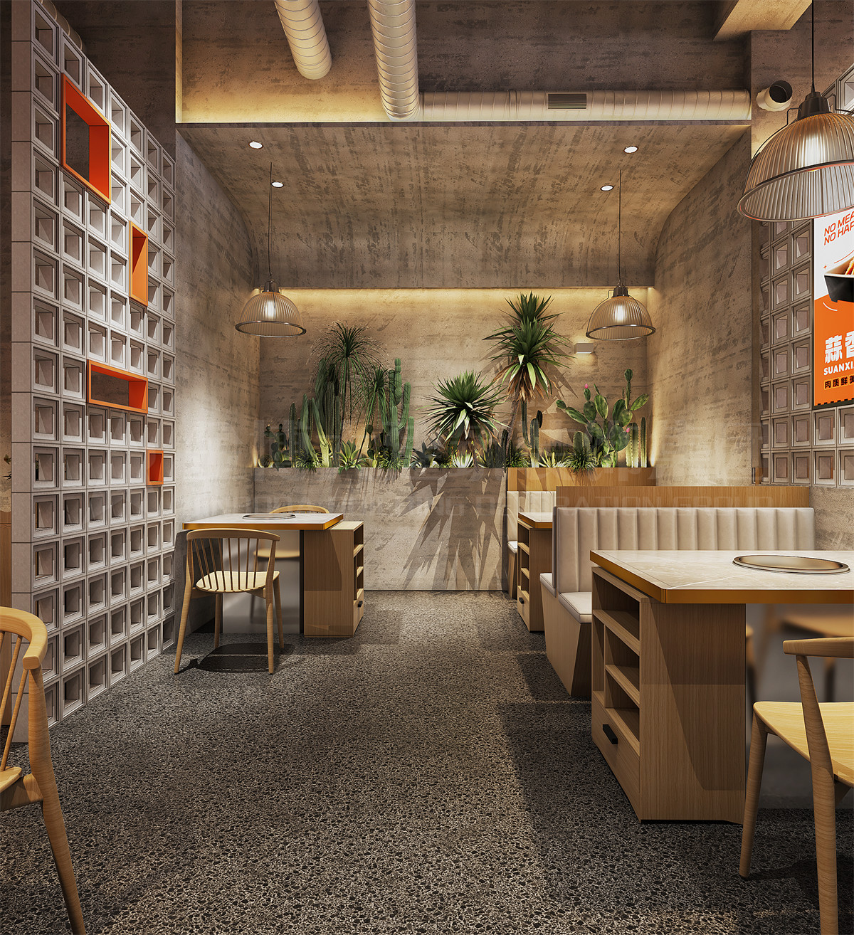 焦作天赋牛自助烤肉店装修设计 - 金博大建筑装饰集团公司