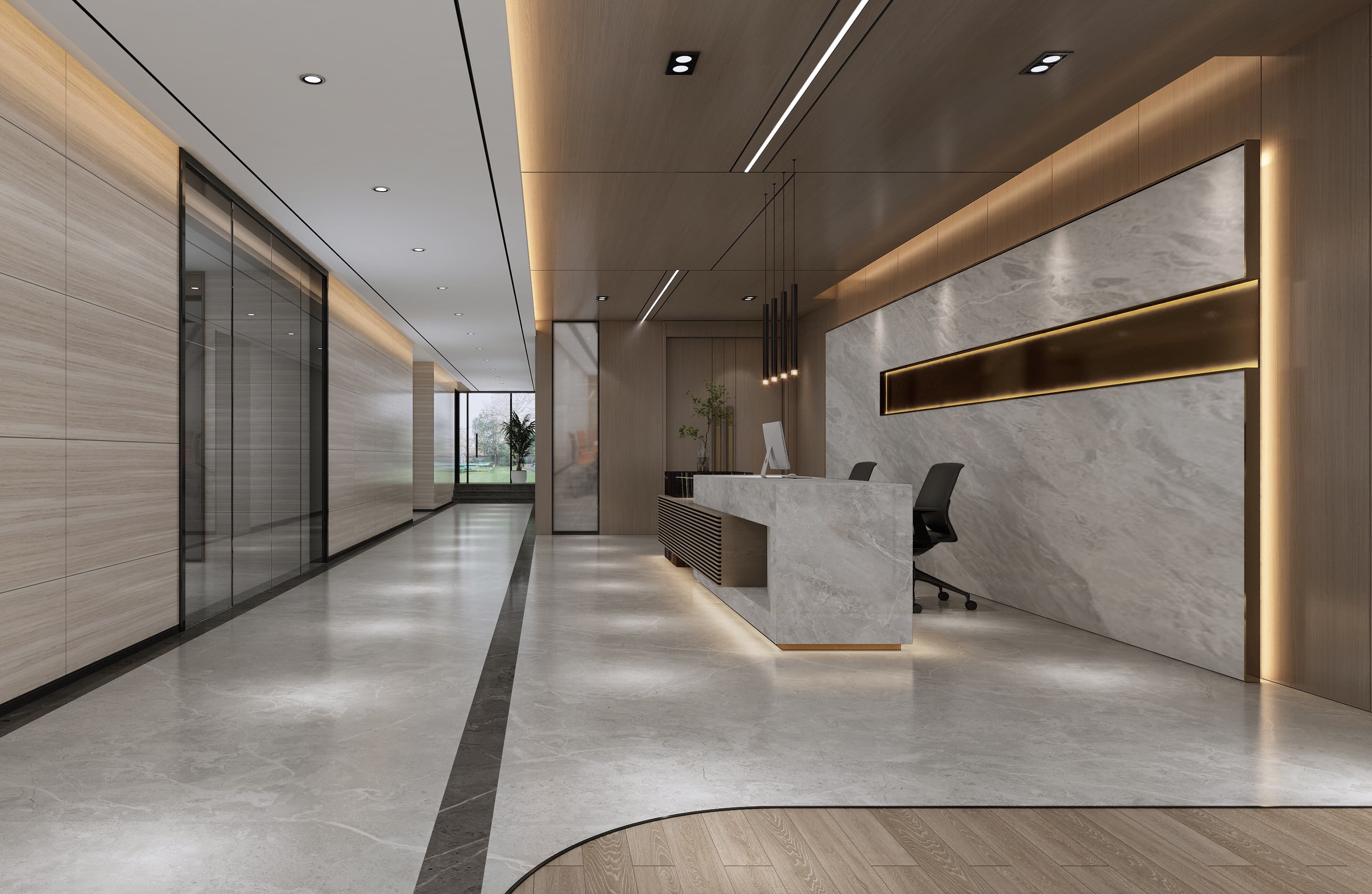 新乡总部办公室设计公司｜金博大建筑装饰 企业总部办公装修改造优选