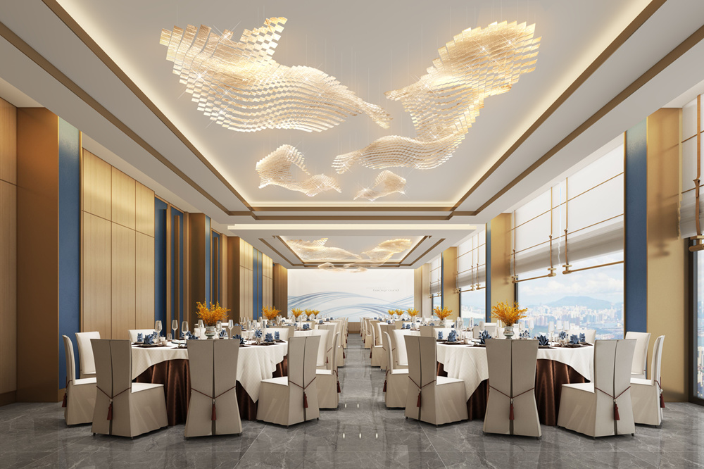 安阳专业酒店餐饮宴会厅设计公司装修案例 - 金博大建筑装饰集团公司